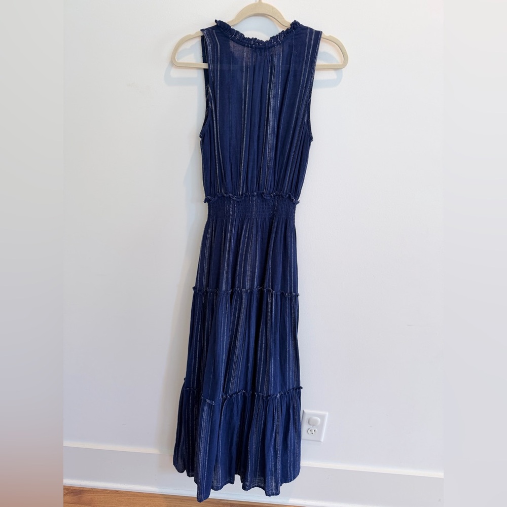 Rails Loulou Linen-Blend Maxi Dress in Blue, Size Small - Picture 12 of 12